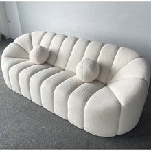 Load image into Gallery viewer, Teddy White Sofa 3-Setaer Pumpkin Couch

